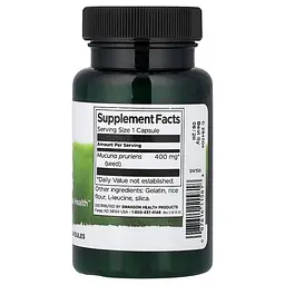 Мукуна пекуча Swanson Mucuna Pruriens 400 mg Full Spectrum, 60 капсул - мініатюра 2