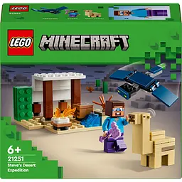 Конструктор LEGO Minecraft Експедиція Стіва в пустелю 75 деталей (21251)