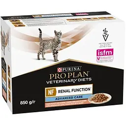 Вологий корм для кішок Purina Pro Plan Veterinary Diets NF Renal Function Advanced Care При патології нирок З лососем 10 x 85 г (7613287873699) - мініатюра 3