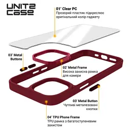 Чохол до мобільного телефона Armorstandart UNIT2 Apple iPhone 15 Marsala (ARM69971) - миниатюра 4