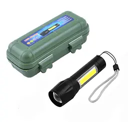 Ліхтарик COP BL-511, акумуляторний ручний, світлодіодний з фокусуванням та USB зарядкою - мініатюра 2