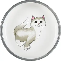 Миска для перса Trixie керамічна 0.3 л 15 см сіра (24784) - мініатюра 2