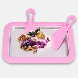 Морозивниця Ice Cream Maker Instant з лопатками рожева
