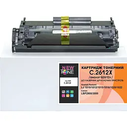 Картридж тон. NEWTONE для HP LJ 1010/1020, Canon LBP-2900 аналог Q2612X Black ( 3000 ст.) (NT-KT-Q2612X)
