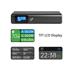 Повербанк 20000mAh Videx VPB-323 130W PD100W + Display (VPB-323-B) - мініатюра 8