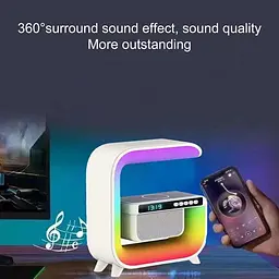 Акумуляторний нічник G-Smart G3 mini RGB з Bluetooth колонкою та зарядкою для телефону - мініатюра 5