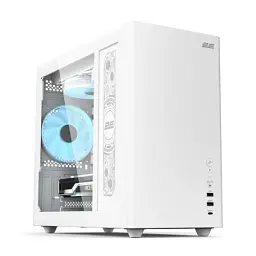 Корпус 2E Credo Plus (V350WG), White, без БЖ, Mini Tower, для Micro ATX / Mini ITX, 1xType-C / 1xUSB 3.0 / 1xUSB 2.0, макс. CPU - 165 мм / VGA - 350 мм, 3x120 ARGB, бічна панель із загартованого скла (2E-V350WG) - мініатюра 1