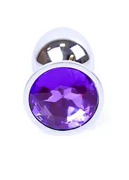 Анальна пробка - Jewellery Silver Plug Purple - мініатюра 3