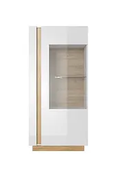 Вітрина низька Perfect Home Арко / Arco 1-дверна 1D1W/72 Білий глянець/дуб грандсон (PFH-091030) - мініатюра 3