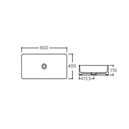Умивальник Qtap Tern 600x400x110 White QT171180841W, Білий - мініатюра 2