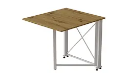 Стіл-книга трансформер Оріон 1 Ferrum-decor 750x810x730 Білий метал ДСП Дуб Артізан 16 мм (FRD-104609) - мініатюра 6
