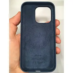 Оригінальний силіконовий чохол Apple Silicone Case MagSafe Storm Blue для iPhone 14 Pro (6.1") (MPTF3ZM/A) - мініатюра 4