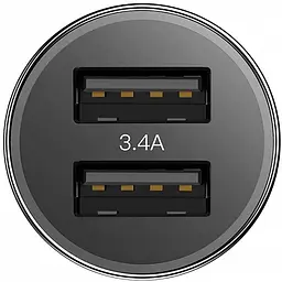 Автомобільний зарядний пристрій Baseus Small Screw with Lightning Cable 2USB 3.4A TZXLD-A01 Black - мініатюра 5