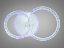 Люстра стельова LED Diasha A8180/2WH, 55W, 4100K, білий метал, сучасний стиль для дому - мініатюра 2