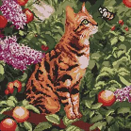Алмазна мозаїка "Бенгальський кіт" art_selena_ua AMO20079, 40х40 см