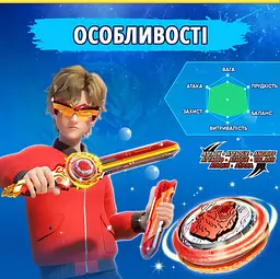 Дзиґа Auldey VI Flaming Pack Палаючий Бойовий Ведмідь Blazing War Bear Infinity Nado det0018437 - мініатюра 10