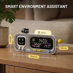 Метеостанція ATuMan Smart Temperature And Humidity Clock Pendant Mood A Gray [166127] - мініатюра 5