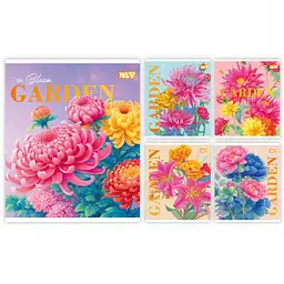 Зошит учнівський Yes Garden А5 48 аркушів клітинка 5 шт. (768572)