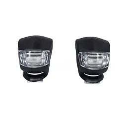 Мигалка LED біле та червоне світло силіконовий чорний корпус жабка (G0001489)