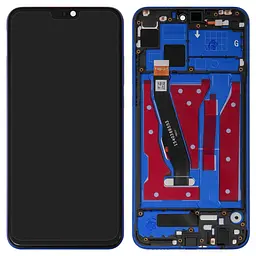 Дисплей для Huawei Honor 8X, Honor View 10 Lite, синій, з рамкою, Оригінал (переклеєне скло), JSN-L21/JSN-L22/JSN-L23/JSN-L42/JSN-AL00/JSN-TL00