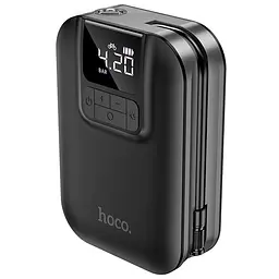 Автомобільний насос Hoco S53 Breeze portable portable smart air pump Black - мініатюра 3