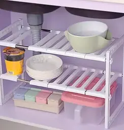 Регульована кухонна полиця — органайзер — Kitchen Rack - мініатюра 5