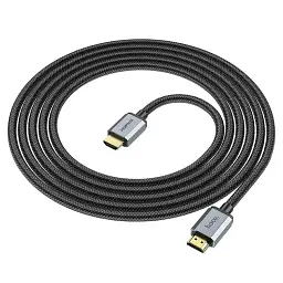 Кабель HOCO US03 HDTV 2.1 Male to Male 8K ultra HD data cable(L=1M) Black (о) - мініатюра 2