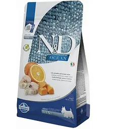 Беззерновий сухий корм Farmina N&amp;D Grain Free OCEAN PUMPKIN для собак дрібних порід з тріскою та апельсином 800 г