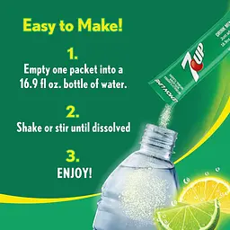 Порошковий напій 7UP Powder Drink Mix Lemon Lime 6 стіків 13.2 г - мініатюра 2