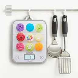 Ваги кухонні Tefal Optiss Cake Pops 5 кг скло AAAx2 в комплекті різнокольорові (BC50D4V0) - мініатюра 8