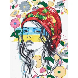 Картина за номерами "Українські барви" ©fashionillustration_tania Ideyka KHO4987 30х40 см