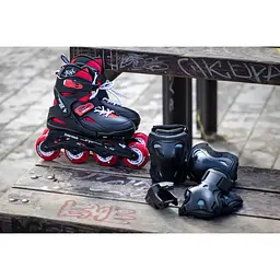 Дитячі ролики Rollerblade Fury Combo 2023 33-38 Чорний-Червоний - мініатюра 2