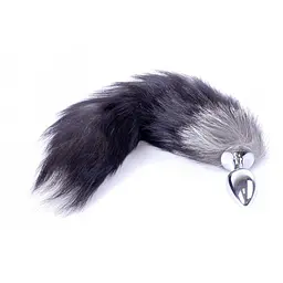 Анальна пробка з хвостом Boss Fox TAIL Black XXL, 9х4 см, чорний - мініатюра 3