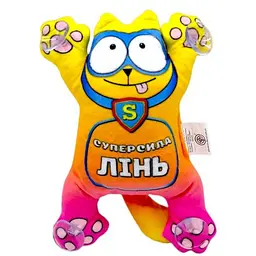 Игрушка мягконабивная Кот Суперкот на липучках 21 см
