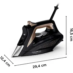 Праска ROWENTA Eco Intelligence DW6341D1, 2500 Вт, 190 г/хв, 300 мл, підошва Microsteam 400 Laser, чорно-рожеве золото - мініатюра 3