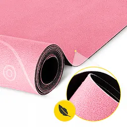 Килимок (мат) спортивний 4FIZJO замша 183 x 61 x 0.15 см для йоги та фітнесу Pink (P-5905973404419) - мініатюра 3
