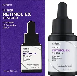 Антивікова сироватка з ретинолом 20 мл Isntree Hyper Retinol EX 1.0 Serum - мініатюра 2