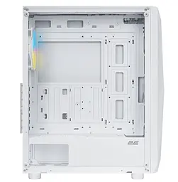 Корпус 2E Gaming Aruba (G3313W), White, без БР, Mid Tower, для ATX/Micro ATX/Mini ITX, 1xUSB 3.0/2xUSB 2.0, макс. CPU - 165 мм / VGA - 330 мм, 5x120 ARGB, бічна панель із загартованого стекла (2E-G3313W) - мініатюра 4