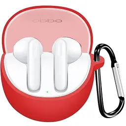 Чохол-накладка DK для Oppo Enco Air 3 Silicone Candy Friendly з карабіном (016054) (red)