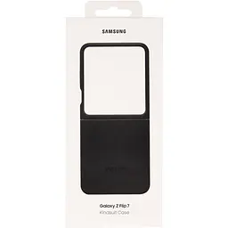 Шкіряний чохол Leather Case (AAA) для Samsung Galaxy Z Flip7 Black - мініатюра 5