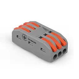 Клемник швидкого монтажу 3+3п сірий PA (TF-KNG-223) TITANUM TITANUM (29046-000)