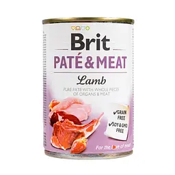 Вологий корм для собак Brit Pate & Meat Lamb 0.4 кг (курка та ягня)