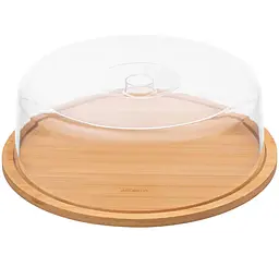Блюдо бамбукове Ardesto Midori з кришкою 28 см прозоре (AR0945)