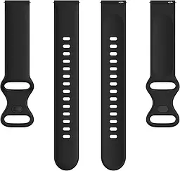 Ремінець силіконовий для смарт-годин BeWatch Amazfit універсальний S 20 мм Чорний (101N3S01.2) - мініатюра 5