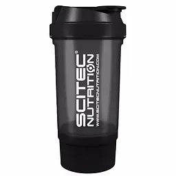 Шейкер Scitec Nutrition Shaker 500 мл 2-х компонентний, Black
