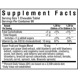 Вітамін D3 для дітей Bluebonnet Nutrition Rainforest Animalz зі смаком ягід 10 мкг 90 цукерок - мініатюра 2