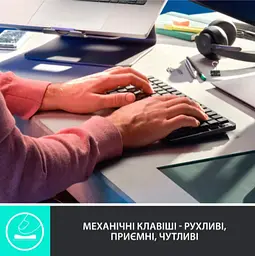 Клавіатура Logitech MX Mechanical Mini Minimalist Wireless Графітовий (920-010780) (6807802) - мініатюра 5