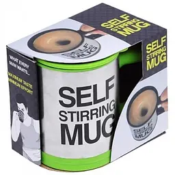 Чашка кухоль мішалка автоматична з вентилятором 400мл Self Stirring Mug зелена - мініатюра 5