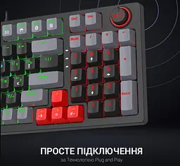 Клавіатура ігрова механічна GamePro GPMK-120 Black USB Blue Switch - мініатюра 8
