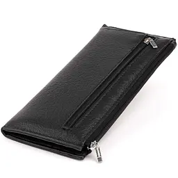 Горизонтальний тонкий гаманець зі шкіри унісекс ST Leather 19324 чорний - мініатюра 5